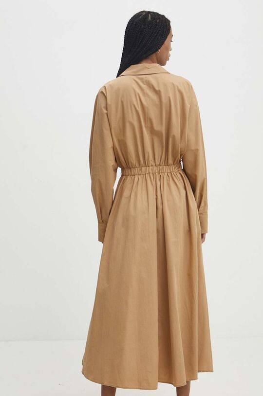 Хлопковое платье Answear Lab, бежевый 
Хлопковое платье Answear Lab, бежевый