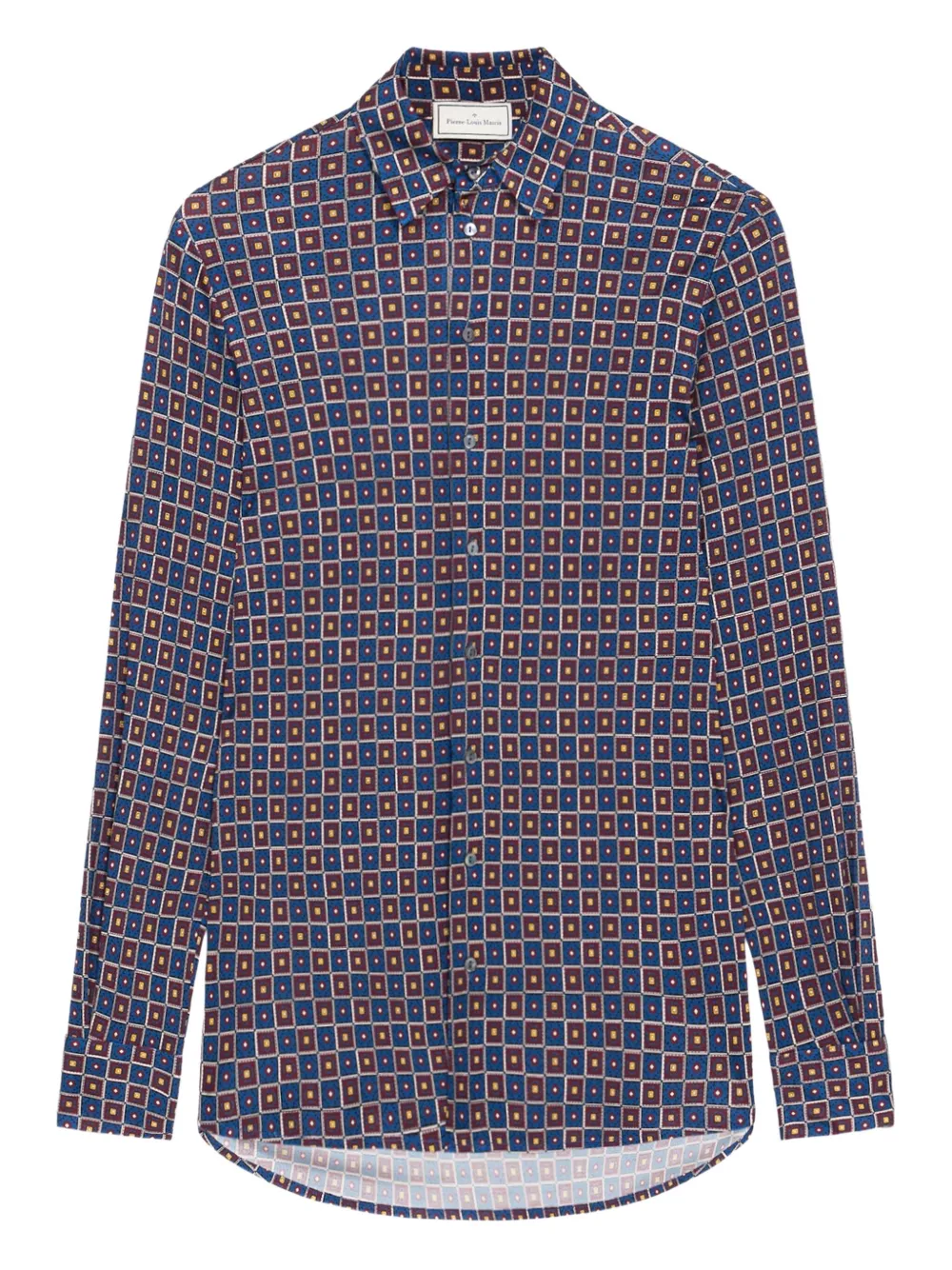 Рубашка с геометрическим узором Pierre-Louis Mascia, синий
Рубашка с геометрическим узором Pierre-Louis Mascia, синий