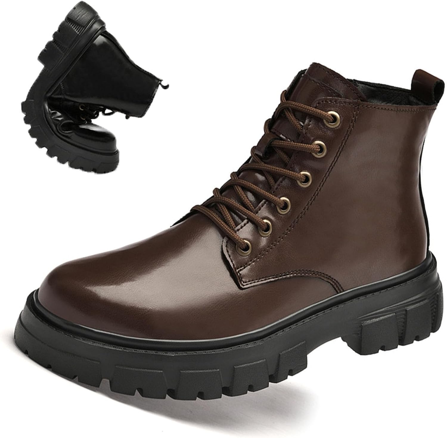 Мужские ботинки NENGMAON из натуральной кожи с высоким каблуком-платформой, боковой молнией, коричневый
Мужские ботинки NENGMAON из натуральной кожи с высоким каблуком-платформой, боковой молнией, коричневый