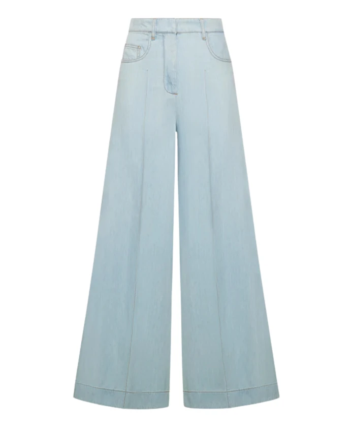 Джинсы-Клеш светло-голубого цвета с широкими штанинами Simona Corsellini, синий
Джинсы-Клеш светло-голубого цвета с широкими штанинами Simona Corsellini, синий