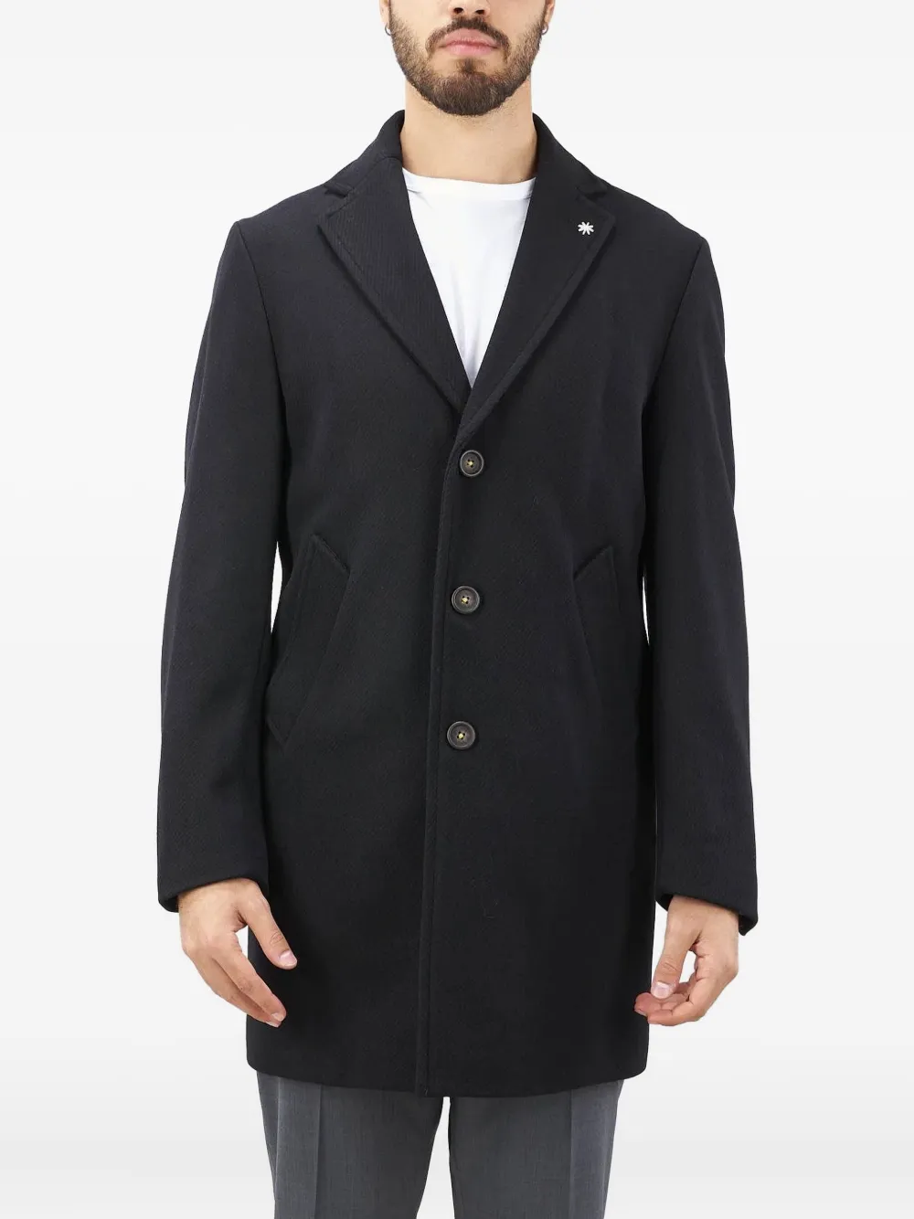 Однобортное пальто Manuel Ritz, черный
Однобортное пальто Manuel Ritz, черный