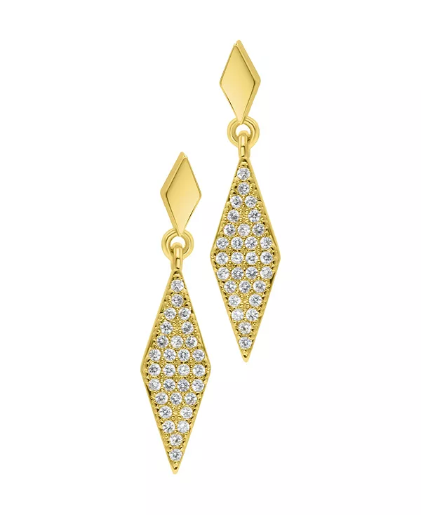 Золотые серьги-подвески с кристаллами в форме бриллианта Adornia, gold
Золотые серьги-подвески с кристаллами в форме бриллианта Adornia, gold