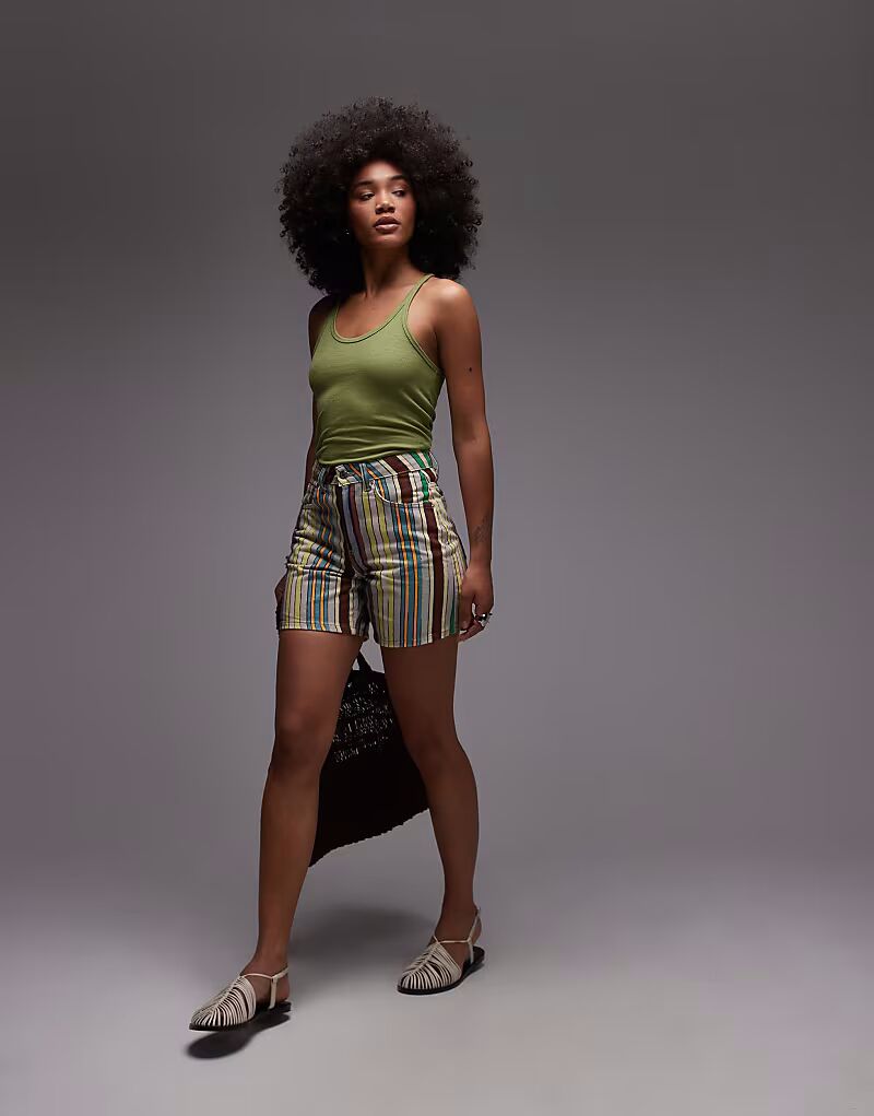 Джинсовые шорты Editor в разноцветную полоску Topshop, мультиколор
Джинсовые шорты Editor в разноцветную полоску Topshop, мультиколор