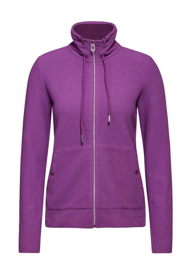 Толстовка с воротником-стойкой и завязкой на шнурке Cecil, фиолетовый
Толстовка с воротником-стойкой и завязкой на шнурке Cecil, фиолетовый