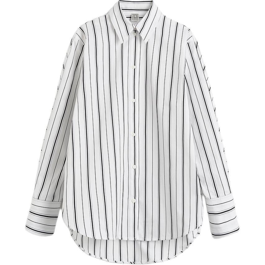Полосатая рубашка TOTEME, белый/черный
Полосатая рубашка TOTEME, белый/черный