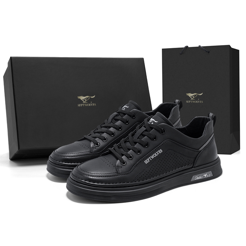 SEPTWOLVES Износостойкие, легкие, дышащие и нескользящие мужские скейтерские кроссовки лоу-топ черные дышащие (стандартный размер кожаной обуви)
SEPTWOLVES Износостойкие, легкие, дышащие и нескользящие мужские скейтерские кроссовки лоу-топ черные дышащие (стандартный размер кожаной обуви)