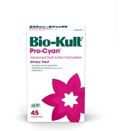 Pro-Cyan Advanced Multi-Action Bacterial Formula с экстрактом клюквы и витамином А, 45 капсул Bio-Kult
Pro-Cyan Advanced Multi-Action Bacterial Formula с экстрактом клюквы и витамином А, 45 капсул Bio-Kult