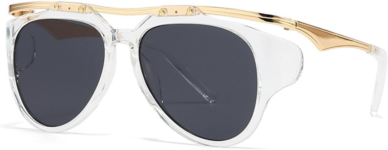 Модные солнцезащитные очки с двойной перемычкой для женщин, ретро-градиентные солнцезащитные очки с защитой от УФ-излучения UV400 для мужчин, трендовые и уникальные солнцезащитные очки VVTWSSW, Transparent Grey
Модные солнцезащитные очки с двойной перемычкой для женщин, ретро-градиентные солнцезащитные очки с защитой от УФ-излучения UV400 для мужчин, трендовые и уникальные солнцезащитные очки VVTWSSW, Transparent Grey