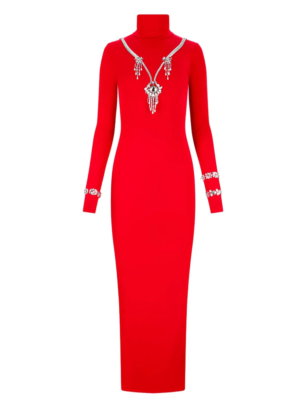 Макси-платье с открытой спиной и украшениями Des Phemmes, красный
Макси-платье с открытой спиной и украшениями Des Phemmes, красный