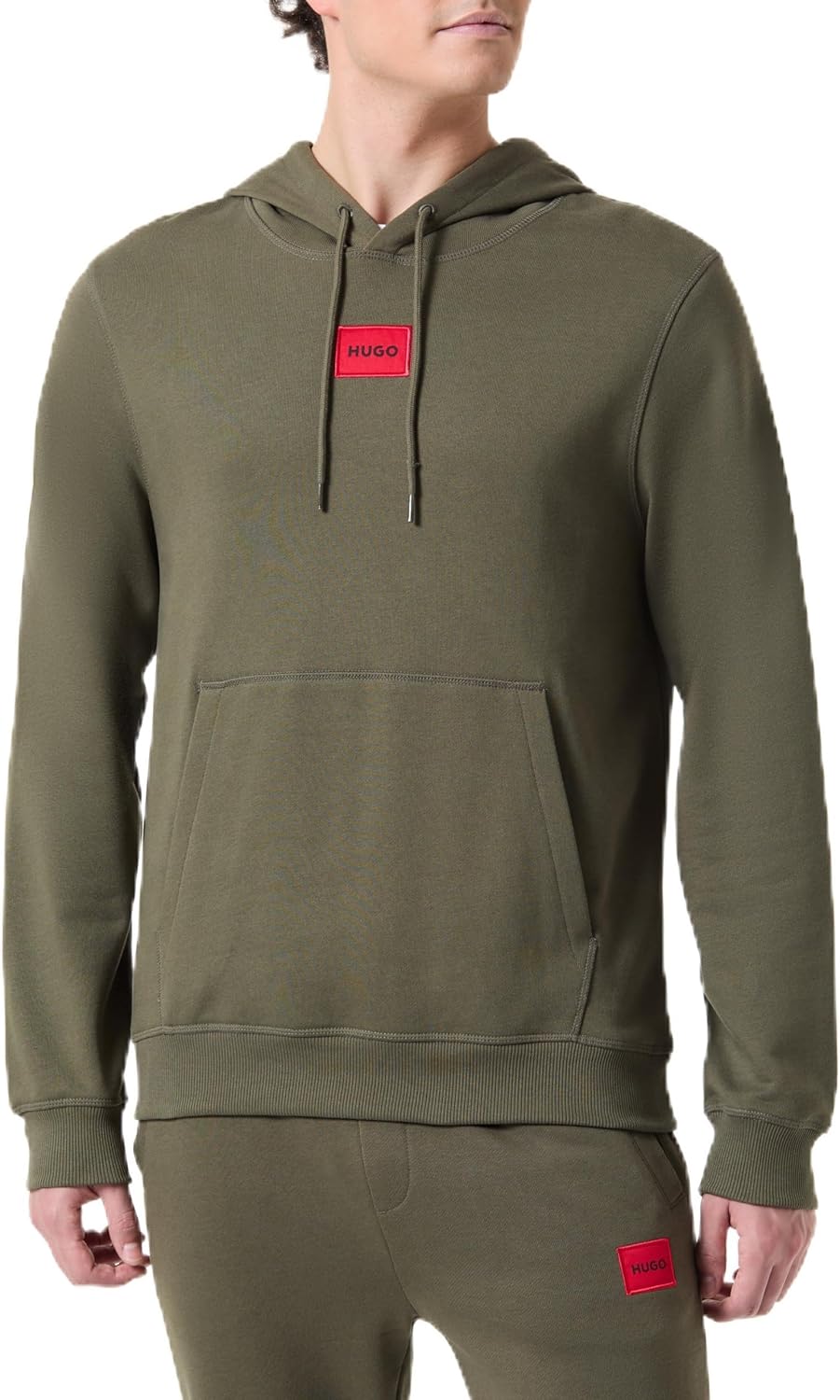 HUGO Мужская худи Regular Fit с квадратным логотипом, Pewter Green
HUGO Мужская худи Regular Fit с квадратным логотипом, Pewter Green