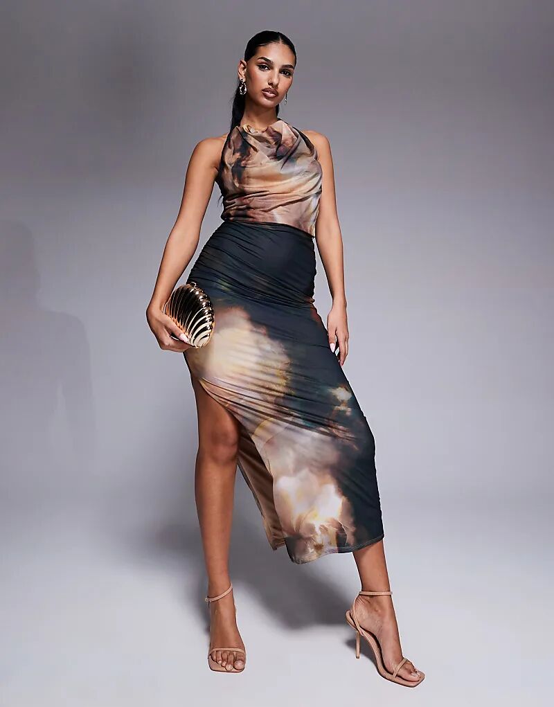 Платье миди из трикотажного шифона ASOS DESIGN с высоким воротом и воротником-хомут с желтым абстрактным принтом
Платье миди из трикотажного шифона ASOS DESIGN с высоким воротом и воротником-хомут с желтым абстрактным принтом