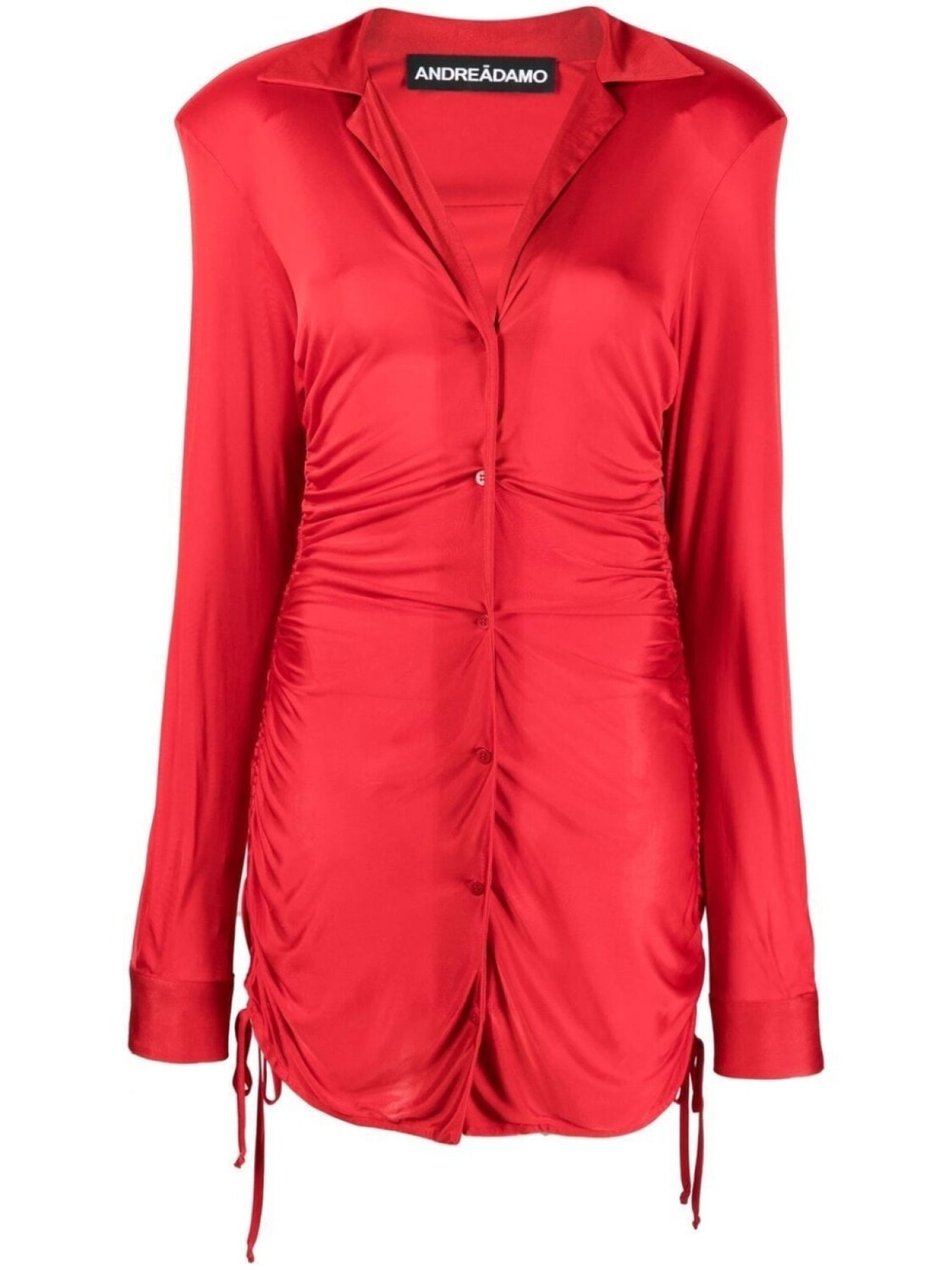 ANDREĀDAMO платье с V-образным вырезом и сборками, красный
ANDREĀDAMO платье с V-образным вырезом и сборками, красный