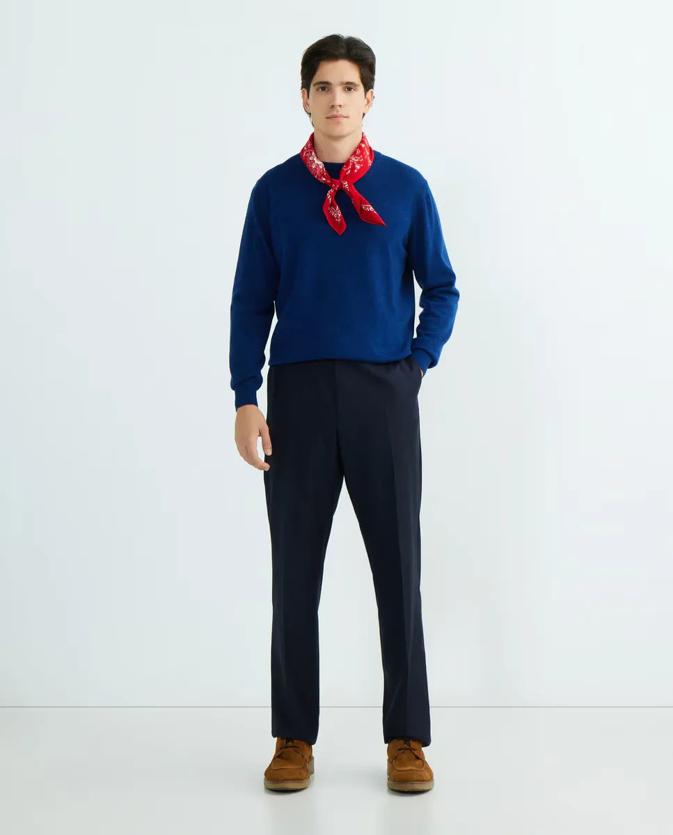 Мужской свитер из 100% шерсти с круглым вырезом Alan Paine, синий индиго
Мужской свитер из 100% шерсти с круглым вырезом Alan Paine, синий индиго