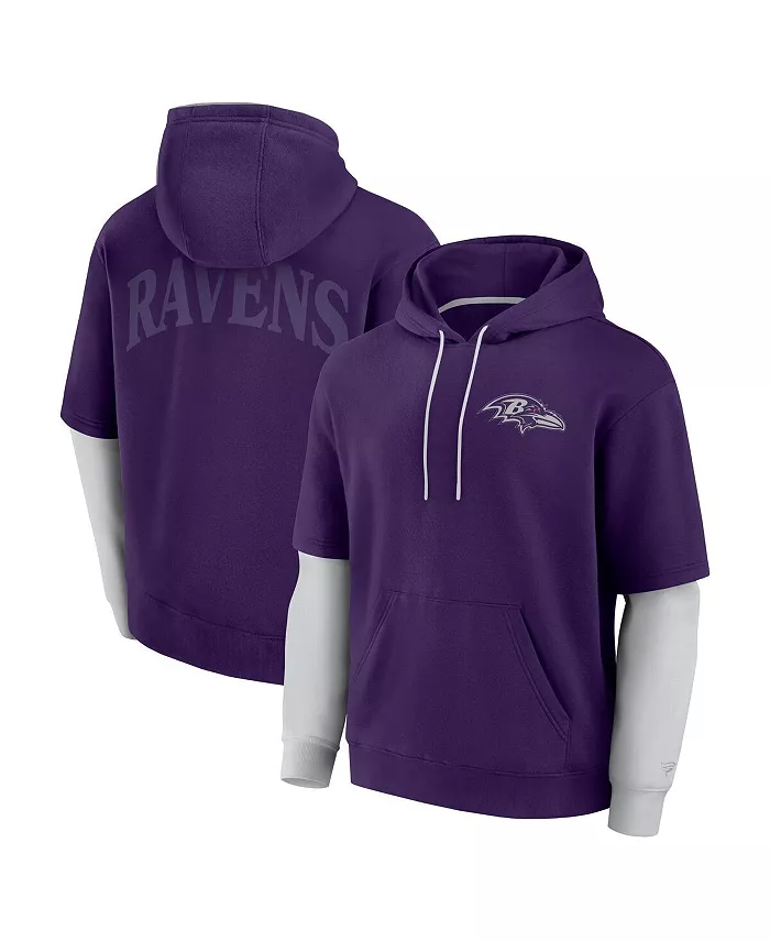 Мужская и женская фиолетовая толстовка с капюшоном Baltimore Ravens Sleek Elements Fanatics
Мужская и женская фиолетовая толстовка с капюшоном Baltimore Ravens Sleek Elements Fanatics