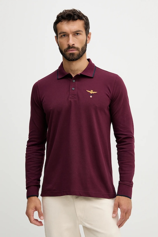 Хлопковый лонгслив Aeronautica Militare, бордовый
Хлопковый лонгслив Aeronautica Militare, бордовый