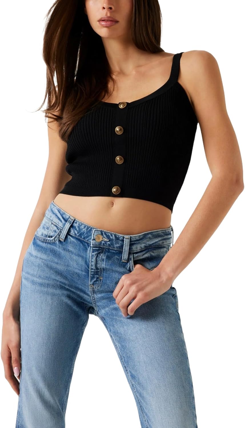 GUESS Женский безрукавный свитер-майка Emmie, Jet Black
GUESS Женский безрукавный свитер-майка Emmie, Jet Black