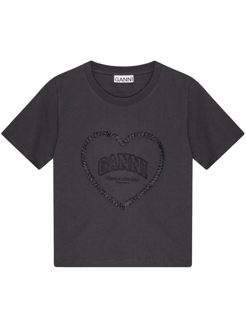 Декорированная футболка GANNI, серый
Декорированная футболка GANNI, серый