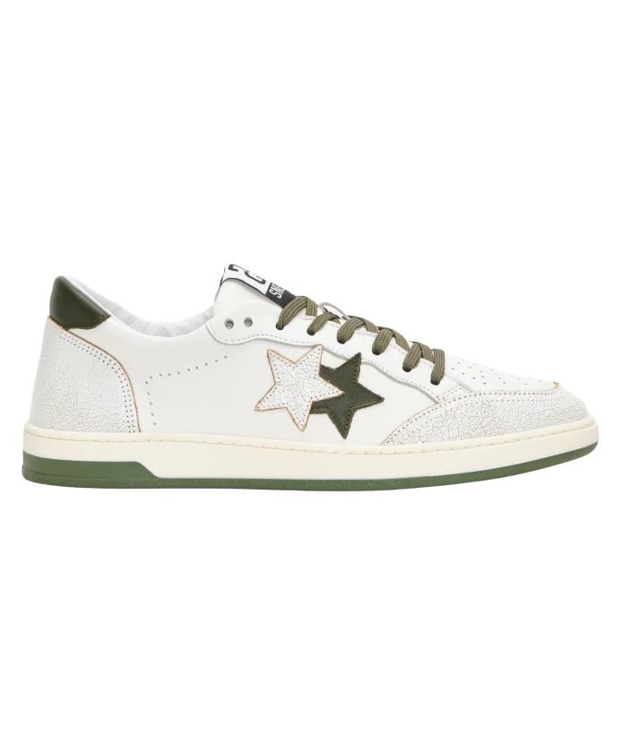 Белые кожаные кроссовки с деталями цвета хаки. 2Star, белый
Белые кожаные кроссовки с деталями цвета хаки. 2Star, белый