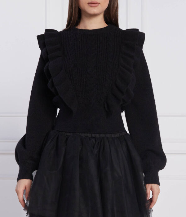 Свитер женский Silvian Heach с воланами, черный
Свитер женский Silvian Heach с воланами, черный