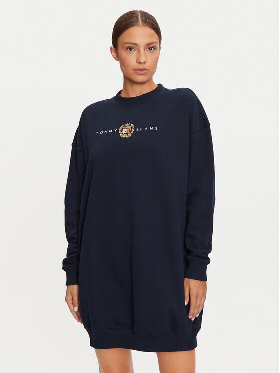 Трикотажное платье свободного кроя Tommy Jeans, синий 
Трикотажное платье свободного кроя Tommy Jeans, синий