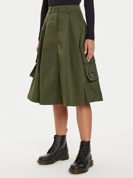 Трапециевидная юбка стандартного кроя Alpha Industries, зеленый
Трапециевидная юбка стандартного кроя Alpha Industries, зеленый