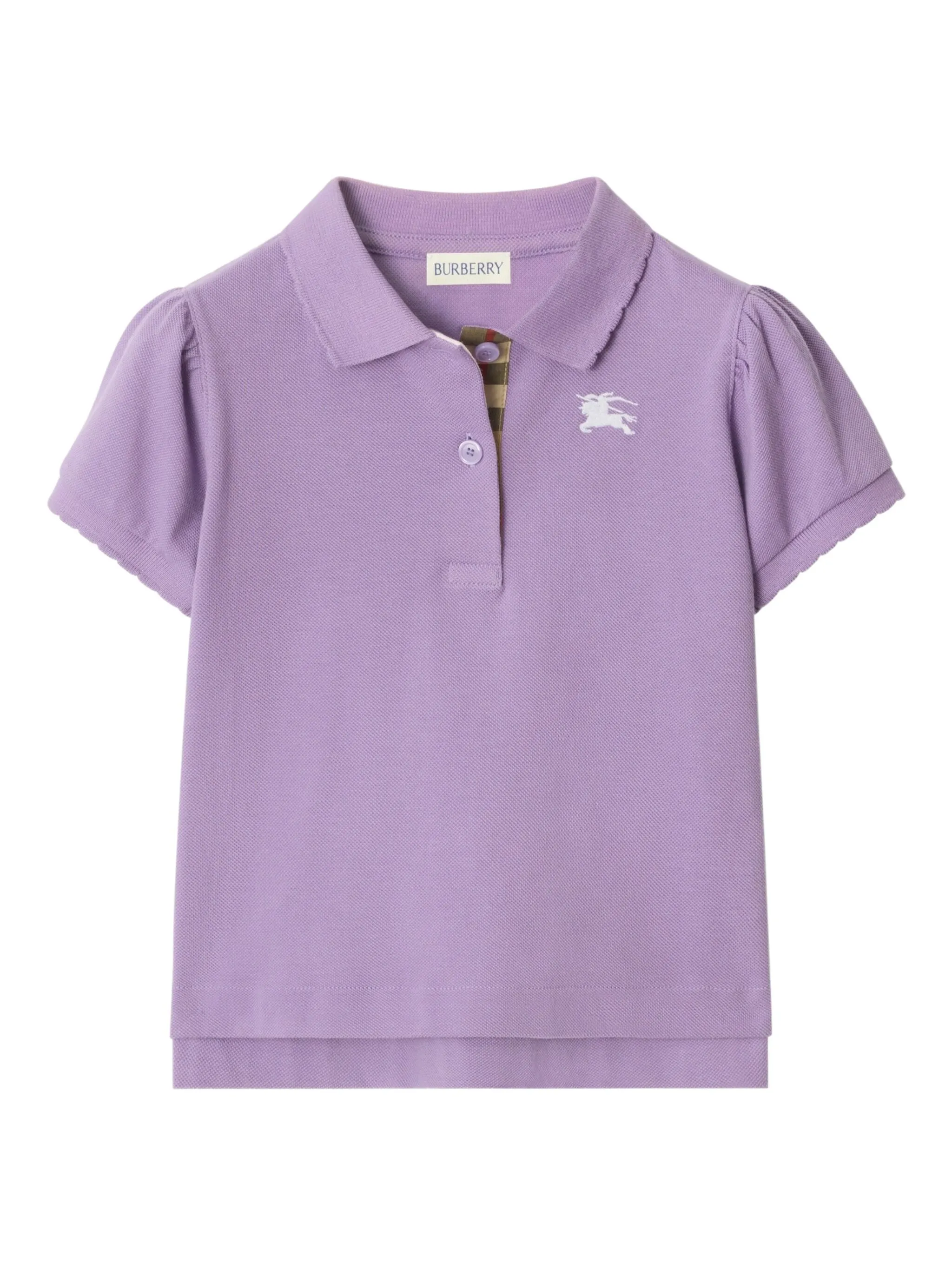 Хлопчатобумажная рубашка поло с пышными плечами Burberry Kids, фиолетовый
Хлопчатобумажная рубашка поло с пышными плечами Burberry Kids, фиолетовый