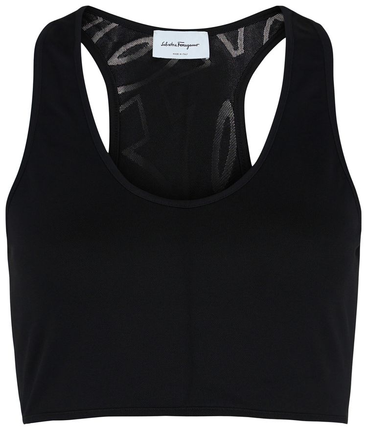 Укороченный топ Ferragamo с вырезом-лодочкой, черный
Укороченный топ Ferragamo с вырезом-лодочкой, черный