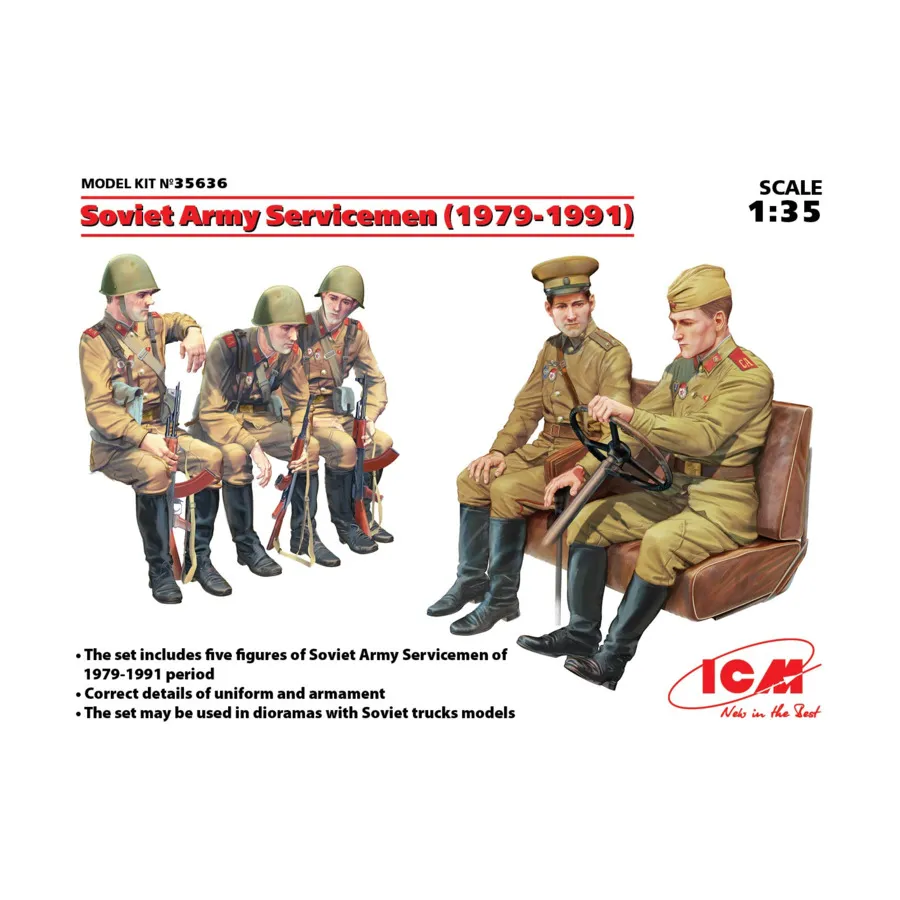 Военнослужащие Советской Армии (1979-1991 гг.), Military Models 1/35 Scale (ICM)
Военнослужащие Советской Армии (1979-1991 гг.), Military Models 1/35 Scale (ICM)