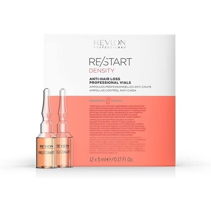 Профессиональные флаконы Re/Start Density против выпадения волос 12X5 мл, Revlon
Профессиональные флаконы Re/Start Density против выпадения волос 12X5 мл, Revlon