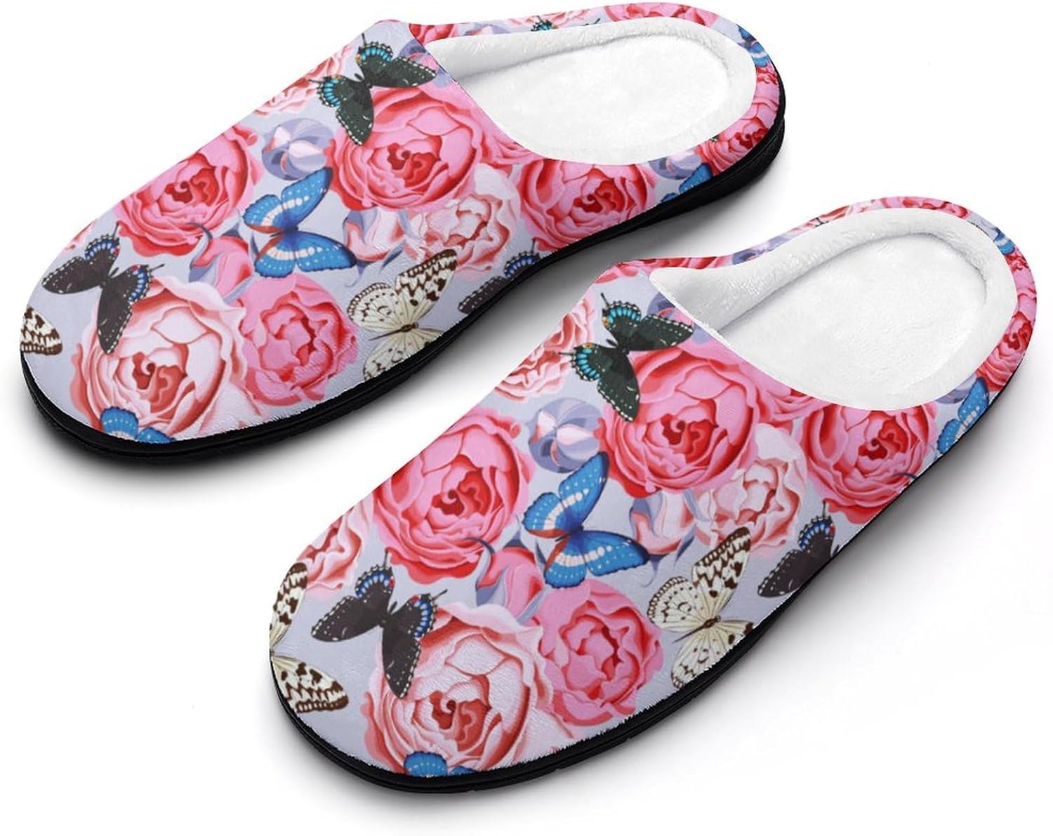 Домашние тапочки-сабо на Хэллоуин для мужчин и женщин, нескользящие, из хлопка с эффектом памяти, без шнурков, для дома и улицы Kojxou, Colorful Butterflies Roses Print
Домашние тапочки-сабо на Хэллоуин для мужчин и женщин, нескользящие, из хлопка с эффектом памяти, без шнурков, для дома и улицы Kojxou, Colorful Butterflies Roses Print