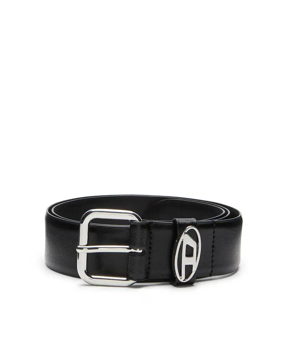 Мужской кожаный ремень DIESEL с серебряной пряжкой, черный
Мужской кожаный ремень DIESEL с серебряной пряжкой, черный