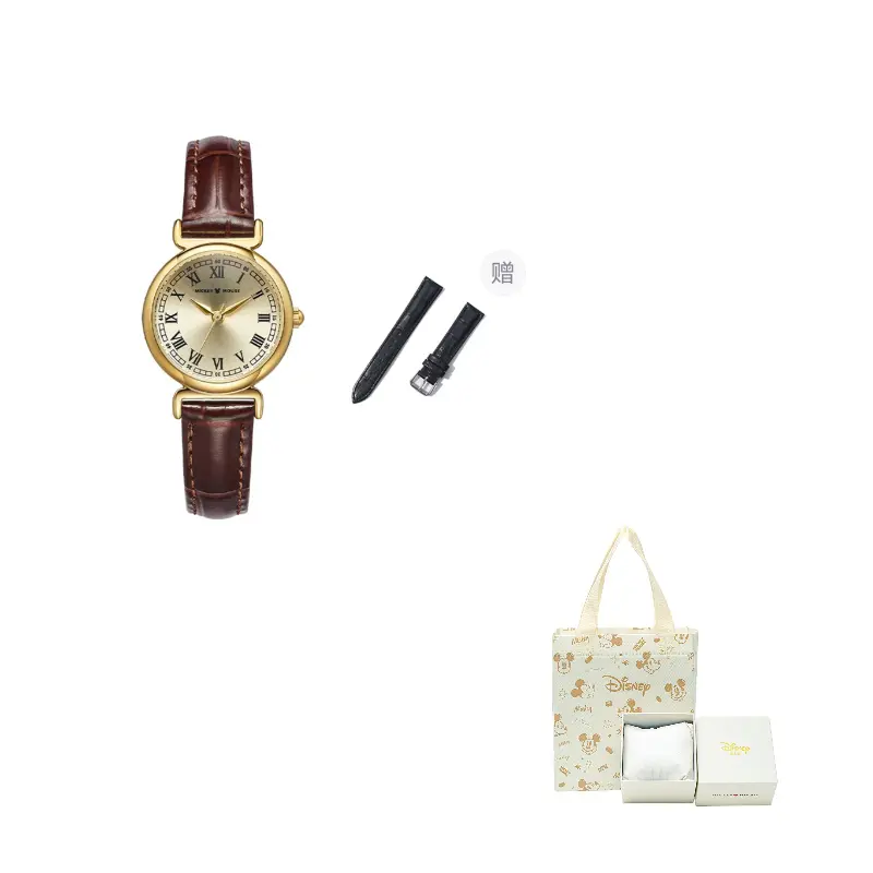 Disney Часы Quiet Luxury Small Brown Watch Collection Quartz Movement Genuine Leather Strap Watch Women's Watch Gold Dial
Disney Часы Quiet Luxury Small Brown Watch Collection Quartz Movement Genuine Leather Strap Watch Women's Watch Gold Dial