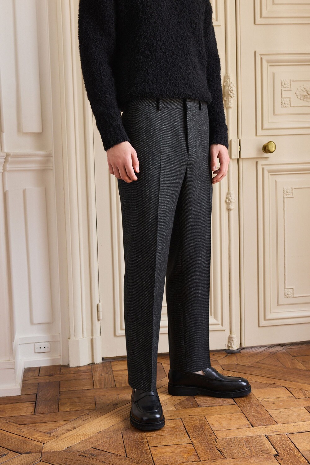 Фактурные костюмные брюки Next, черный
Фактурные костюмные брюки Next, черный