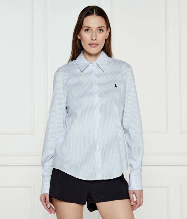 Рубашка женская Patrizia Pepe с логотипом, голубой
Рубашка женская Patrizia Pepe с логотипом, голубой