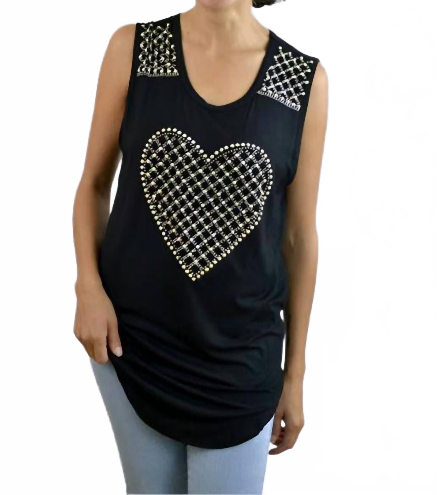 Длинная туника Studs Heart Tank черный Vocal Apparel, черный
Длинная туника Studs Heart Tank черный Vocal Apparel, черный