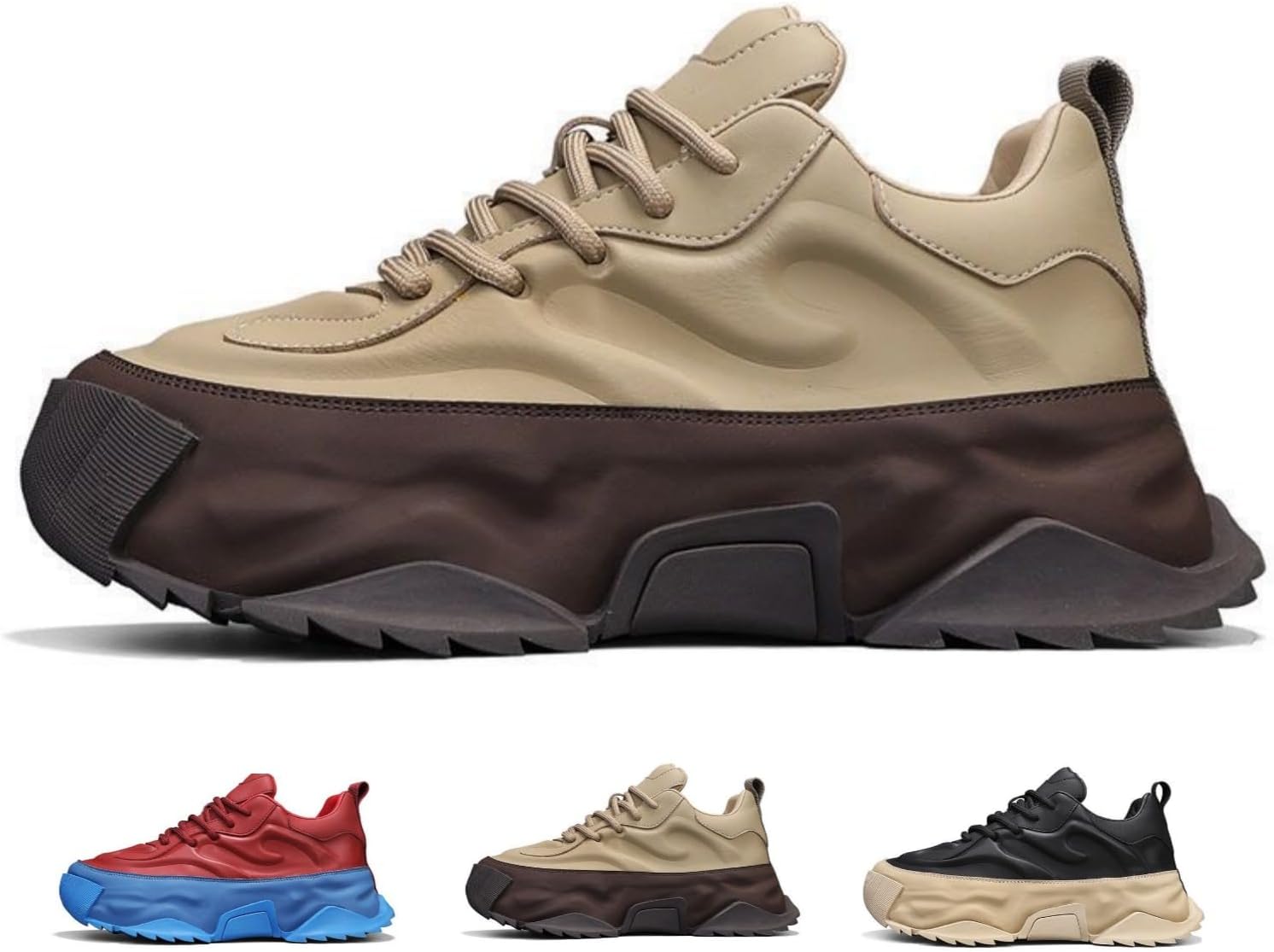 Мужская и женская мода Толстые кроссовки Ретро Стильные Прочные Нескользящие Удобные Повседневные кроссовки для ходьбы Macefil, коричневый/бежевый
Мужская и женская мода Толстые кроссовки Ретро Стильные Прочные Нескользящие Удобные Повседневные кроссовки для ходьбы Macefil, коричневый/бежевый