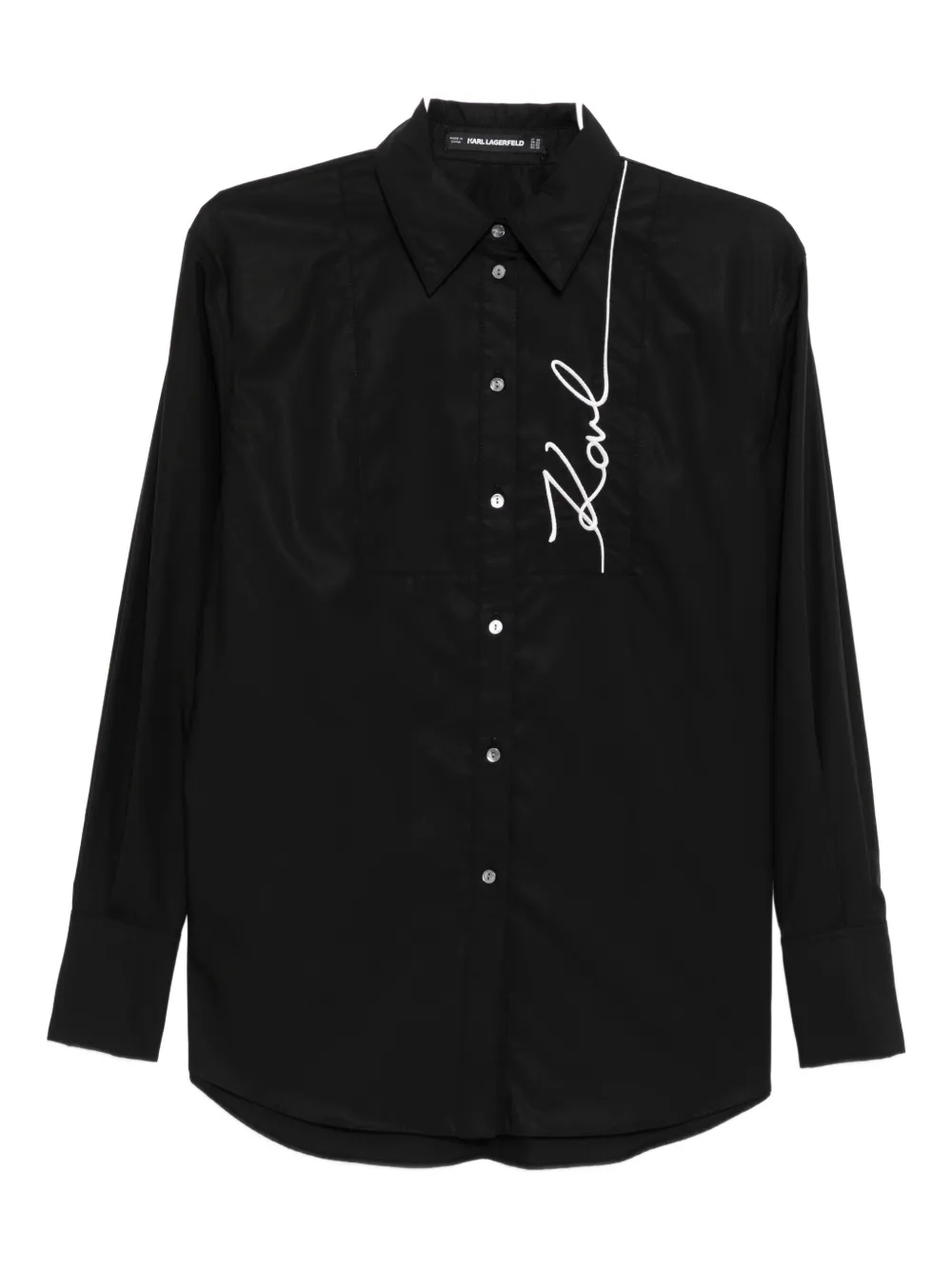 Рубашка из поплина с фирменной вышивкой Karl Lagerfeld, черный
Рубашка из поплина с фирменной вышивкой Karl Lagerfeld, черный