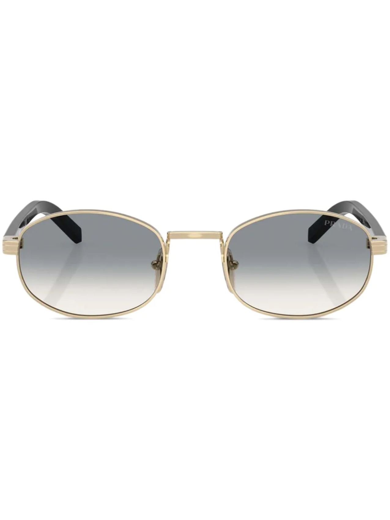 Prada Eyewear солнцезащитные очки в овальной оправе, золотой 
Prada Eyewear солнцезащитные очки в овальной оправе, золотой