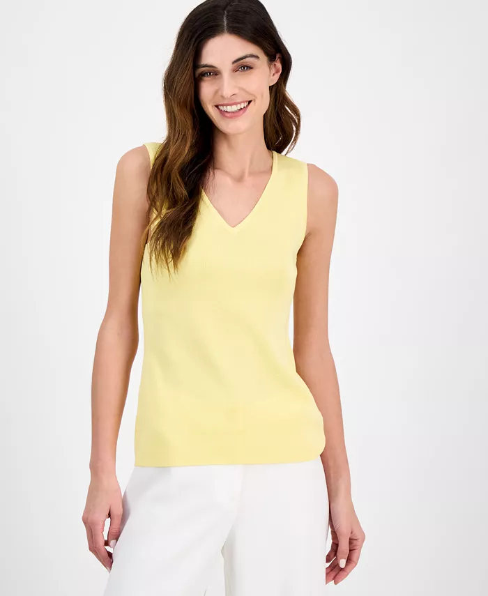 Женский свитер без рукавов в тонкую резинку с V-образным вырезом Tahari ASL, мультиколор
Женский свитер без рукавов в тонкую резинку с V-образным вырезом Tahari ASL, мультиколор