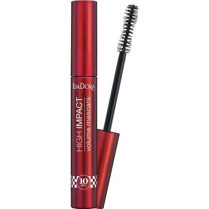 IsaDora Тушь для ресниц с сильным эффектом и объемом, черная, водостойкая, не размазывается, веганская, для чувствительных глаз, без жестокости, с длинными ресницами, 30, черная скорость