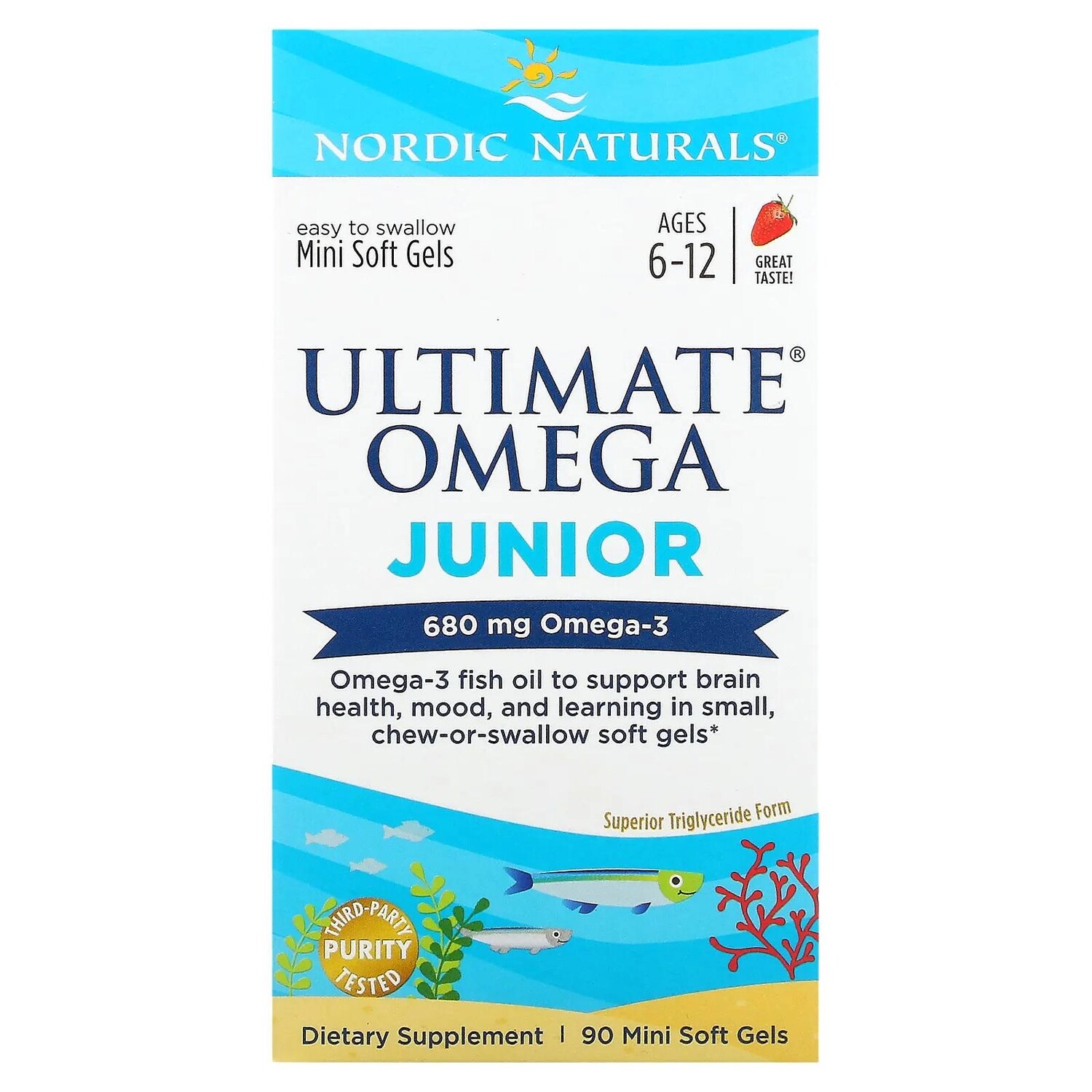 Nordic Naturals Ultimate Omega для детей (680 мг) 90 жевательных мини-таблеток
Nordic Naturals Ultimate Omega для детей (680 мг) 90 жевательных мини-таблеток