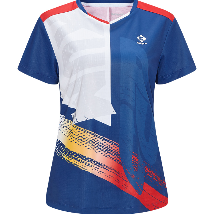 KUMPOO Женская синяя футболка для бадминтона
KUMPOO Женская синяя футболка для бадминтона