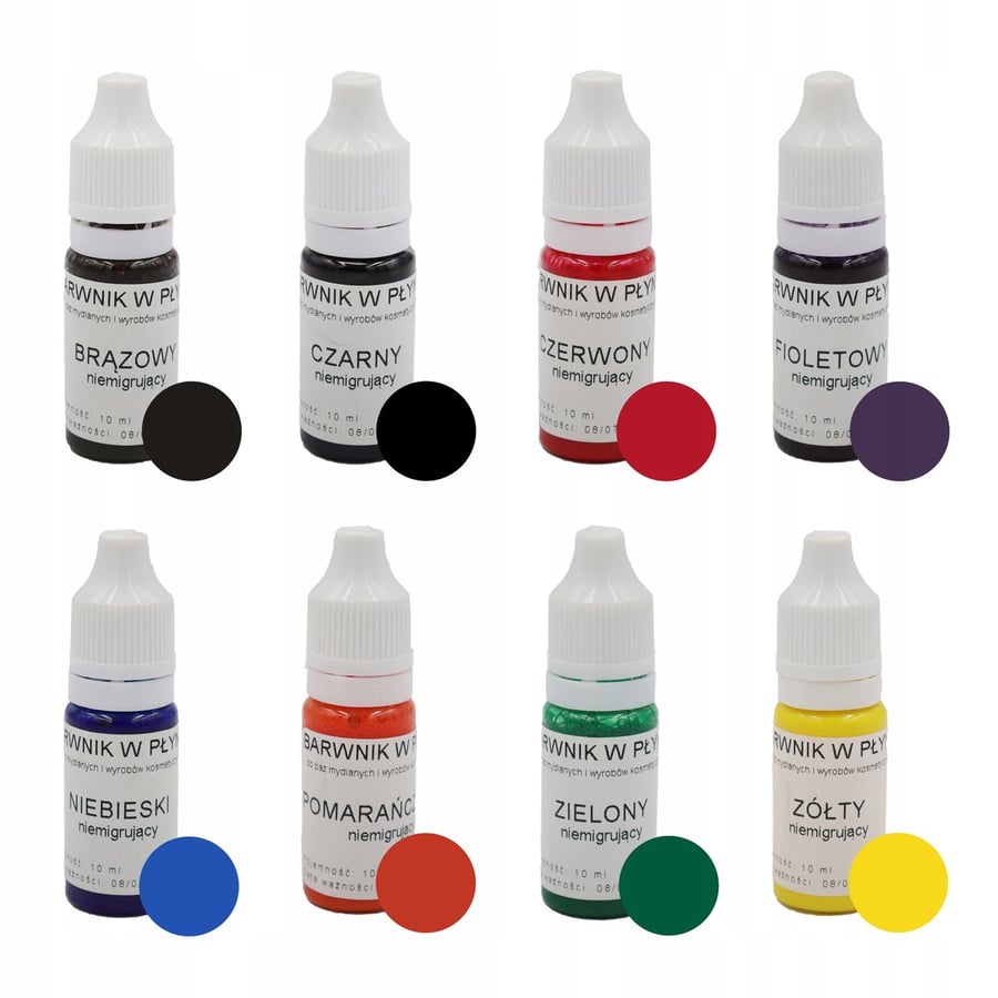 Набор красителей для мыльной основы, не мигрирующих, 8x10 мл SENZI COSMETICS
Набор красителей для мыльной основы, не мигрирующих, 8x10 мл SENZI COSMETICS