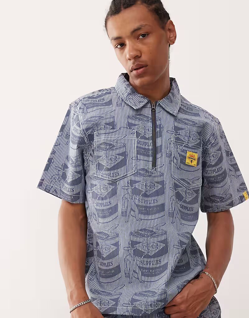 Комплект ICECREAM с принтом по всей поверхности: рубашка и низ в синем цвете
Комплект ICECREAM с принтом по всей поверхности: рубашка и низ в синем цвете