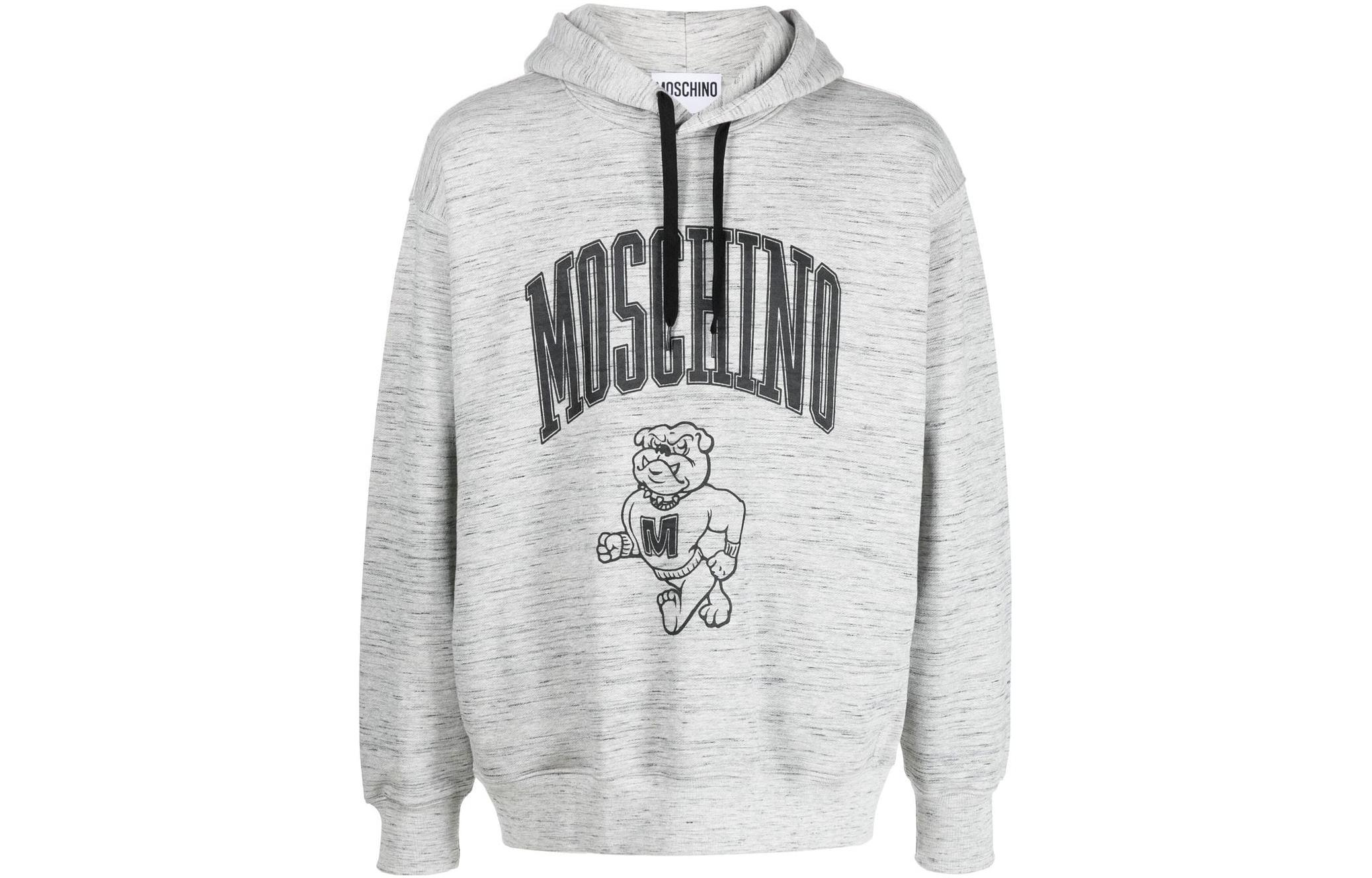 Худи с капюшоном на шнуровке и принтом логотипа университетской команды Moschino, серый
Худи с капюшоном на шнуровке и принтом логотипа университетской команды Moschino, серый