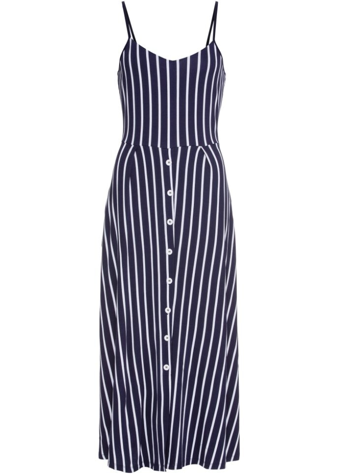 Летнее платье из джерси с планкой на пуговицах Rainbow, синий 
Летнее платье из джерси с планкой на пуговицах Rainbow, синий