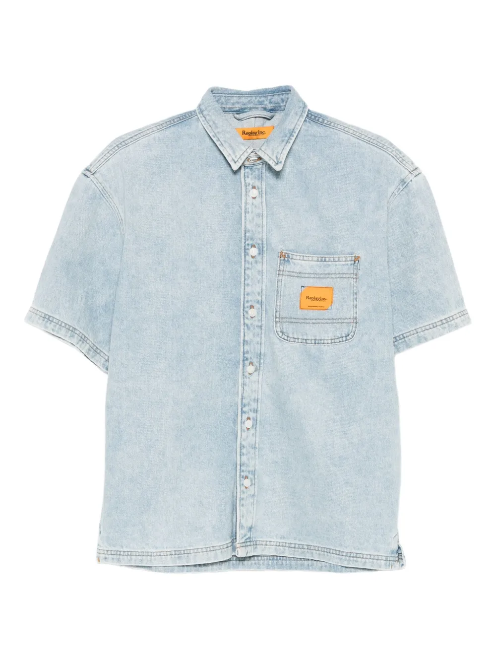 Рубашка с короткими рукавами и нашивкой-логотипом Replay, синий
Рубашка с короткими рукавами и нашивкой-логотипом Replay, синий