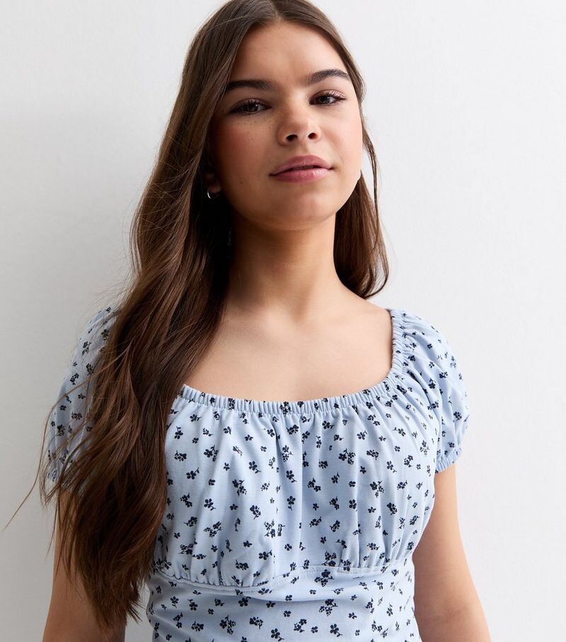 Синий топ с пышными рукавами и принтом Ditsy для девочек New Look, синий
Синий топ с пышными рукавами и принтом Ditsy для девочек New Look, синий