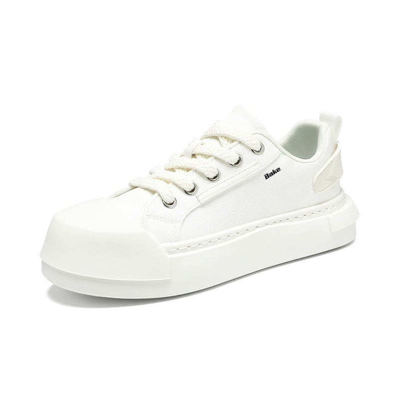 BAKE Скользоустойчивые и дышащие мужские скейтерские кеды низкие белые, цвет White
BAKE Скользоустойчивые и дышащие мужские скейтерские кеды низкие белые, цвет White