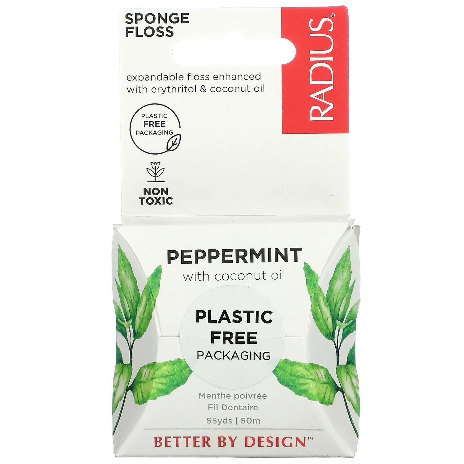 RADIUS Mint Floss Vegan Natural Mint with Xylitol 55 yds (50 m)
RADIUS Mint Floss Vegan Natural Mint with Xylitol 55 yds (50 m)